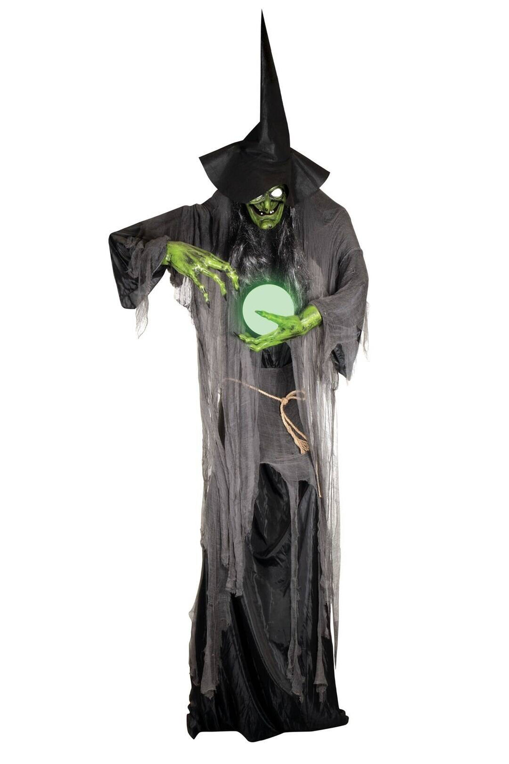 Animierte Halloween Hexe 3 m – Wetterfeste Outdoor-Deko image 0