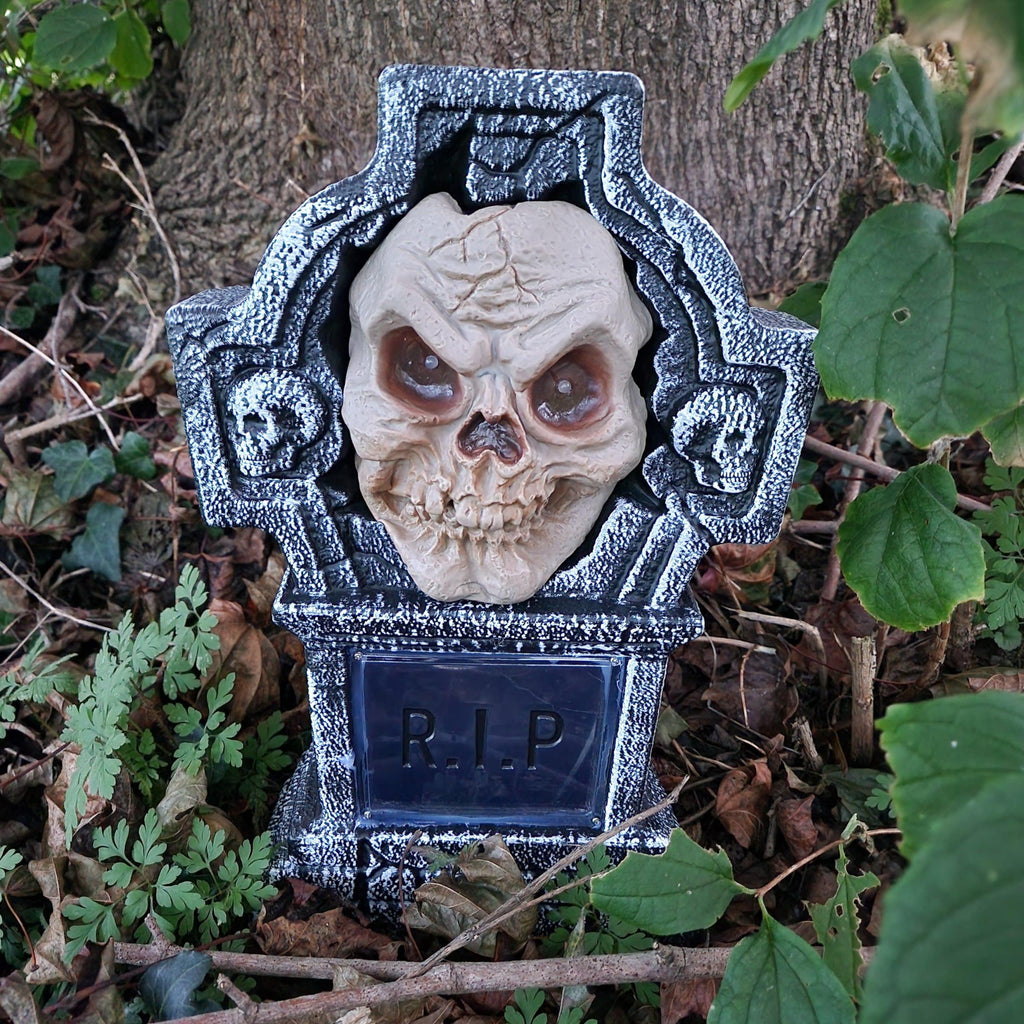 animatronic Grabstein mit sprechendem Gesicht image 0