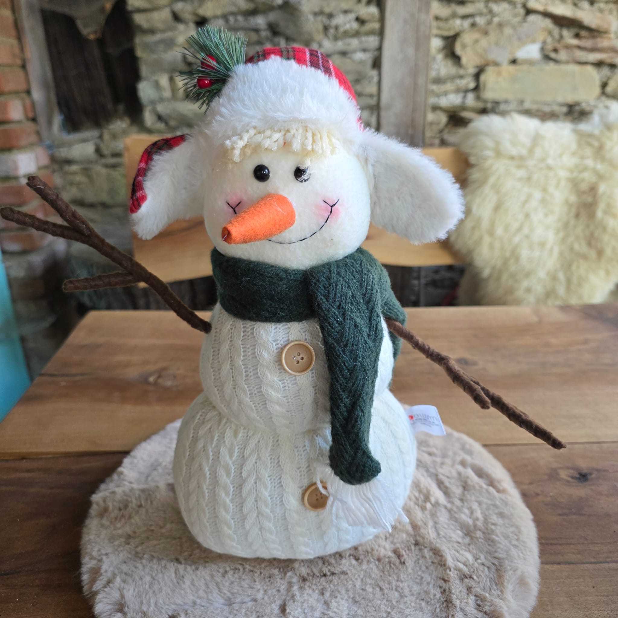 ⛄ Schneemann Frosty – Charmante Weihnachtsdekoration aus Textil