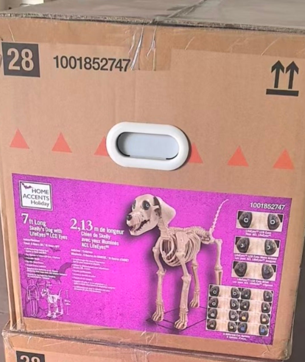 XXL ( 7ft ) Skelett Hund 213 cm mit LCD Augen Home Depot