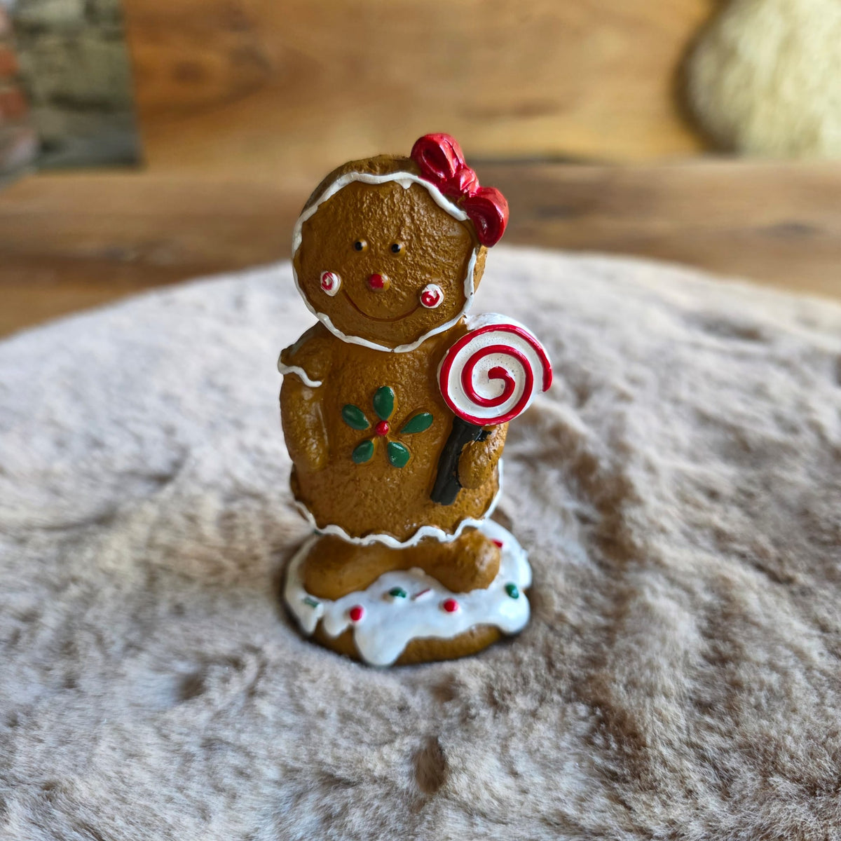 🍭 Lebkuchenfigur Polly mit Lolli – Süße Weihnachtsdekoration