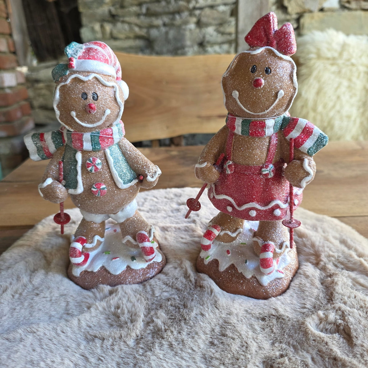 Lebkuchen Skifahrer-Pärchen – Winterlicher Charme mit Glitzer ❄️⛷️🍪