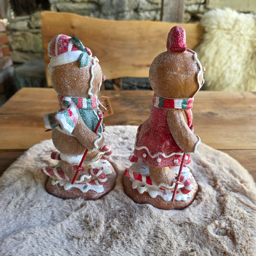 Lebkuchen Skifahrer-Pärchen – Winterlicher Charme mit Glitzer ❄️⛷️🍪