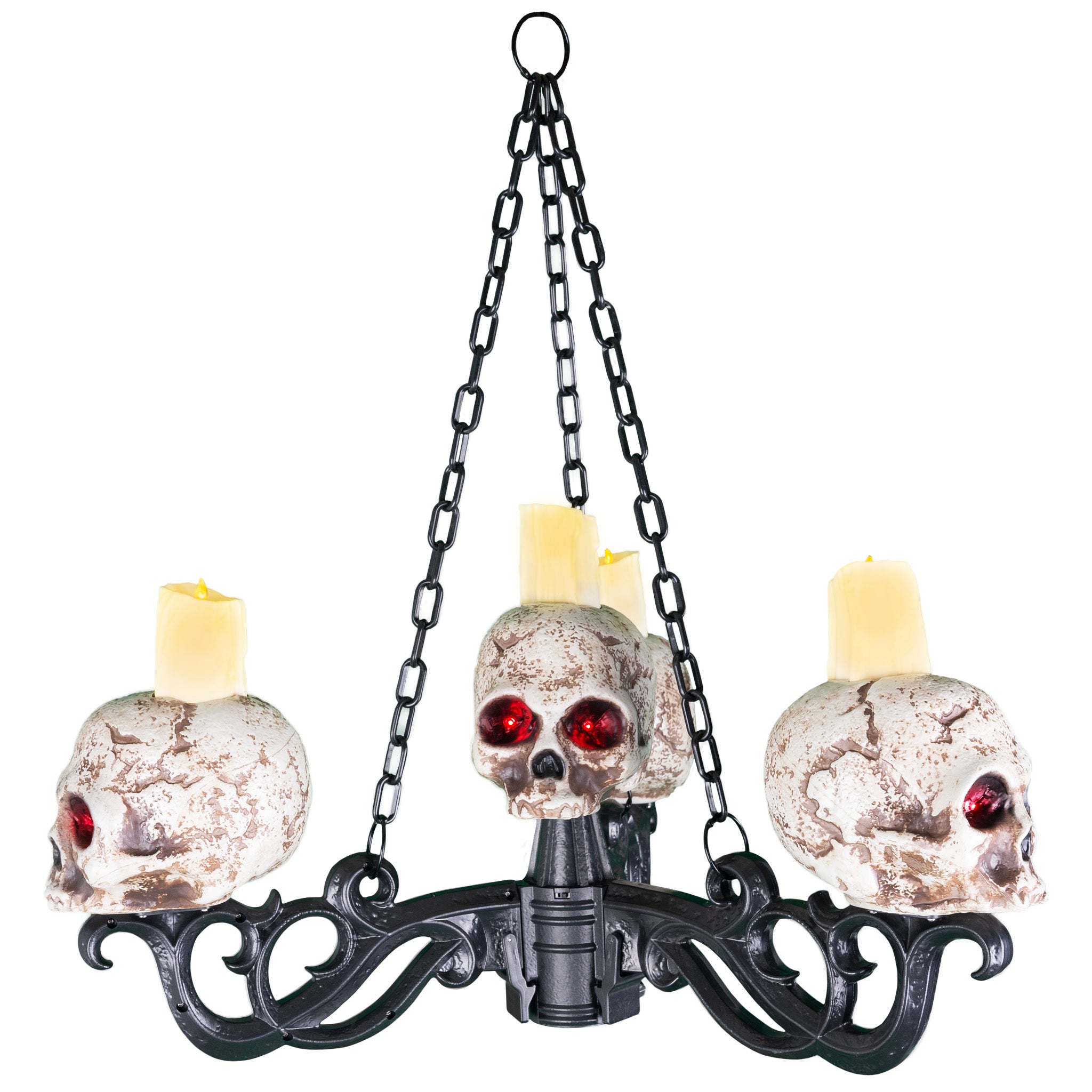 Totenkopf Kerzenständer mit LED Licht