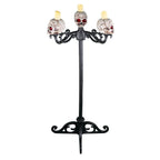 Totenkopf Kerzenständer mit LED Licht