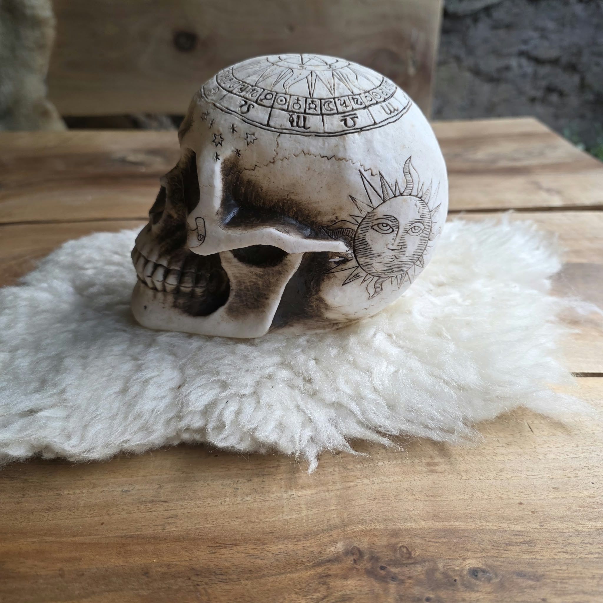 ☠️ Pentagramm-Schädel – düstere Halloween-Deko