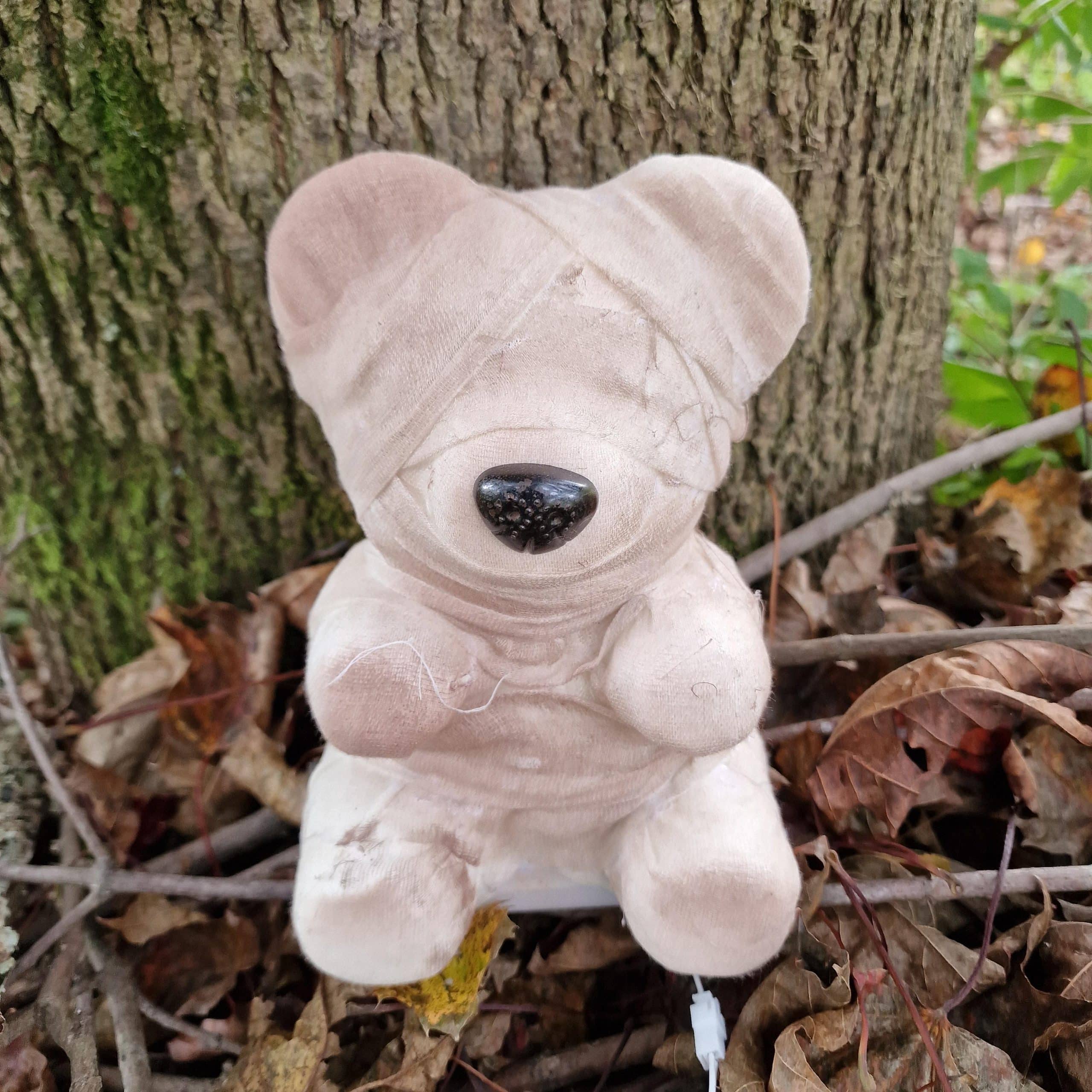 Spooky Teddybär mit LED Augen Figur Deko image 0