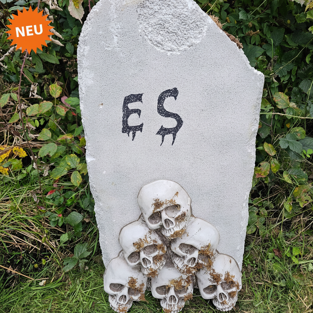 Grabsteindeko mit NEU-Stern-Badge