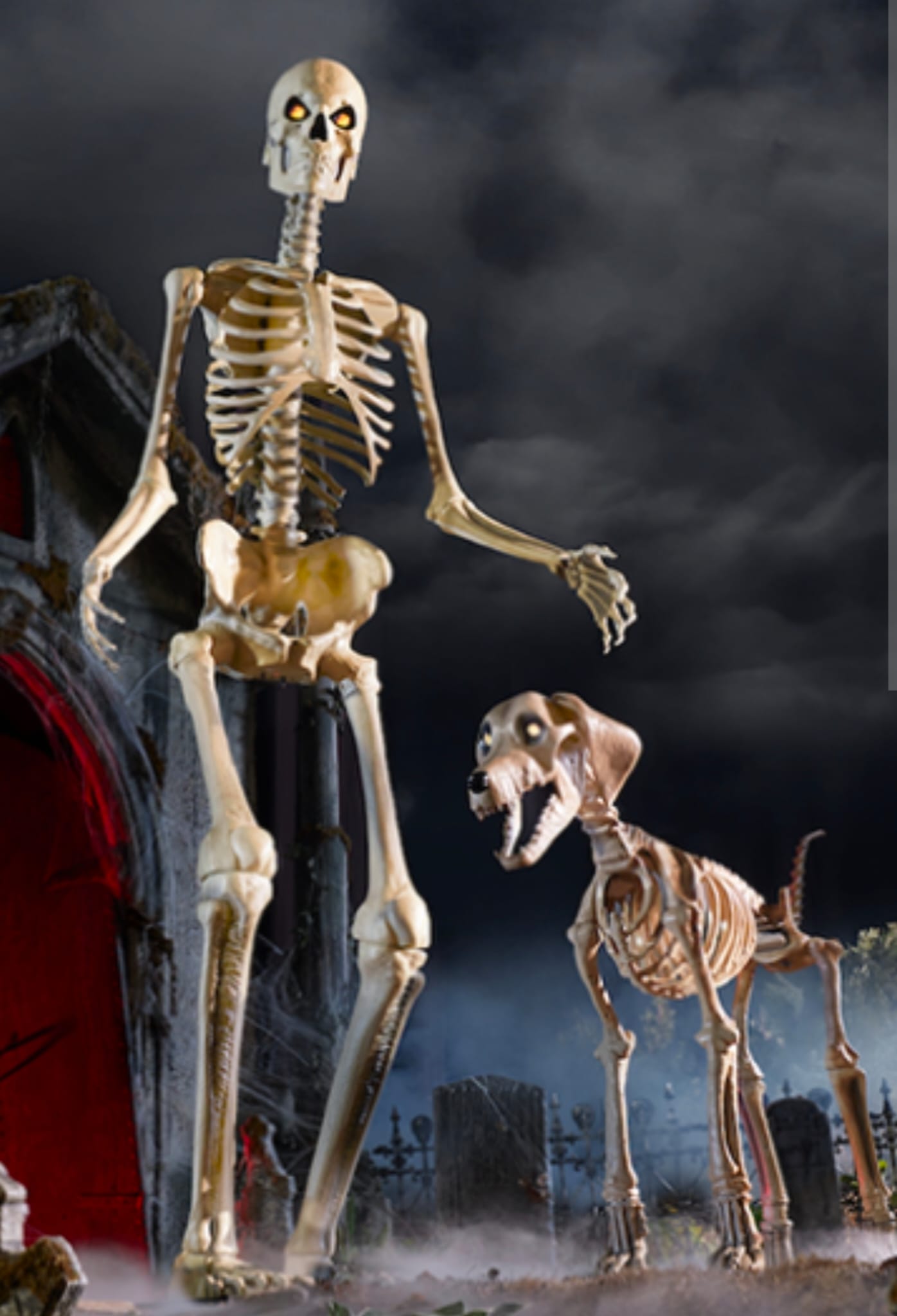 XXL Halloween Skelett 365 cm (12ft) mit LCD Augen - Home Depot