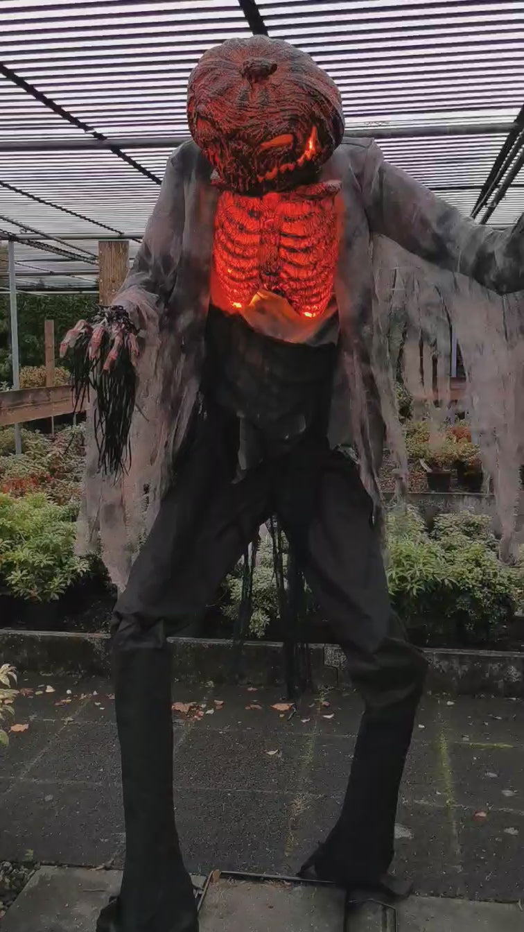 Animatronic Glühender Horror Kürbismann