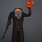 Gruseliger kopfloser Reiter Kürbiskopf