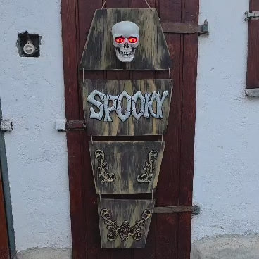 Geistersargdeckel „Charly“ – Animierte Halloween-Dekoration