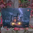 Das verfluchte Schlossgemälde – Animiertes Halloween-Bild mit Licht und Sound