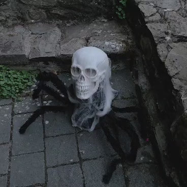 🕷️ Springende Spinne mit Totenkopf – Schocker pur!