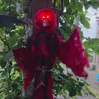 Sensemann – Hängender Animatronic mit roter Sense