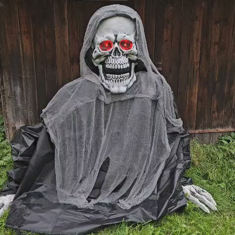 Halloween Skelett Groundbreaker mit Sound, Bewegung & leuchtenden Augen