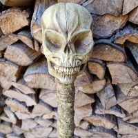 Totenkopf Gehstock Hexen/Voodoo Meister