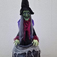 Animartonic Hexe Mafalda im Hexenkessel