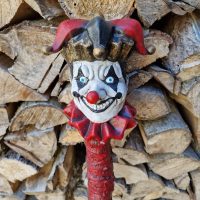 Clowns Kopf Gehstock