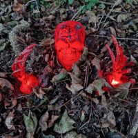 Feuerteufel flackernde Gartenstecker Friedhof