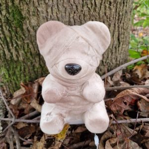 Spooky Teddybär mit LED Augen Figur Deko