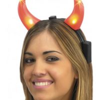 Halloween Haarreif mit Leuchthörnern