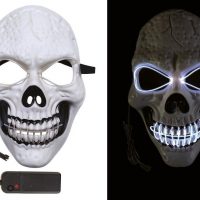 LED Skelett Maske