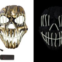 Gruselige LED Monster Maske