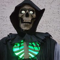 Gigantisches animatronic Skelett mit LCD Augen